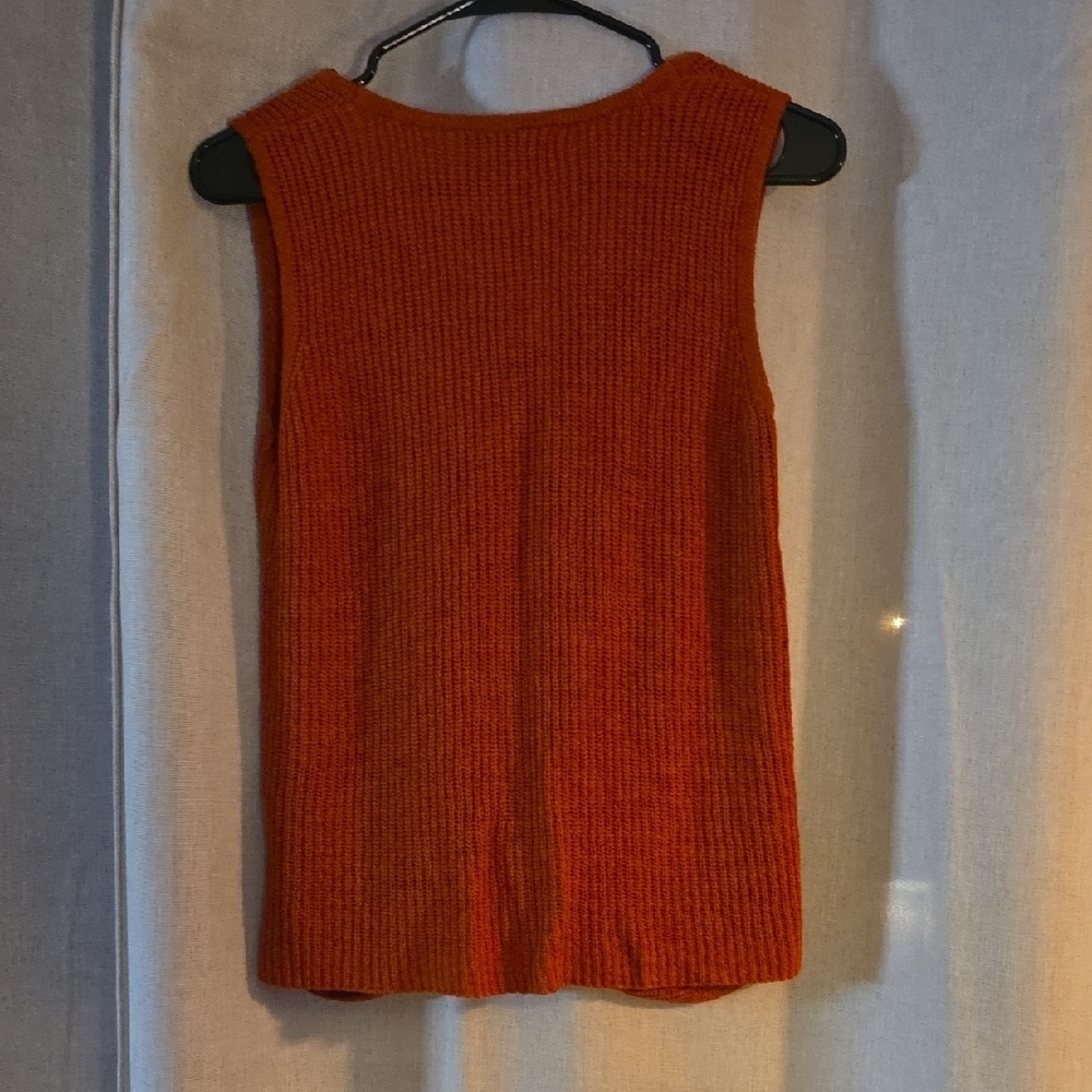 Womens Orange Sweater Tank - Picture 5 of 5